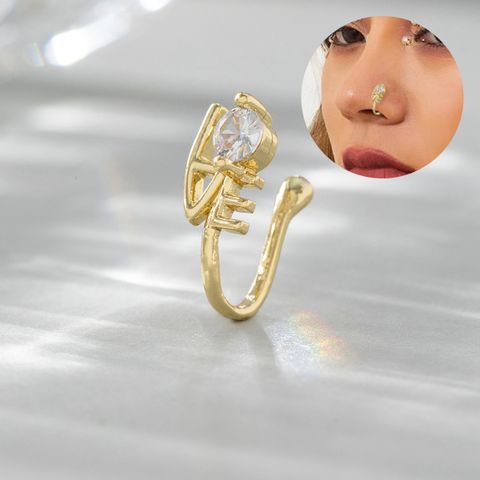 Simple Style Geometric Solid Color Alloy Nose Ring In Bulk