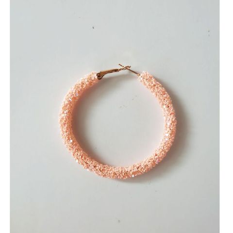 1 Pair Streetwear Sequins Plating Metal Hoop Earrings