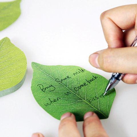 Korean Creative Cute Leaves Sticky Note Notepaper Message Note Pad Memo Clip