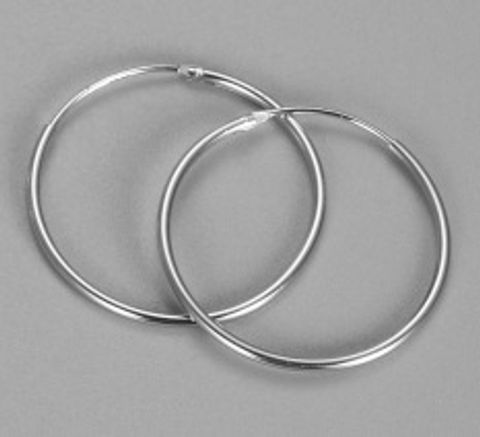 1 Pair Lady Round Sterling Silver Earrings