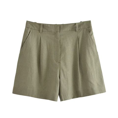 Women's Streetwear Solid Color Polyester Pocket Shorts Sets
