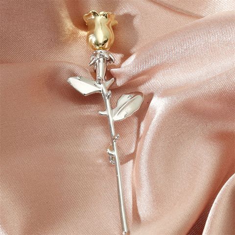 Romantic Rose Alloy Plating Women's Brooches