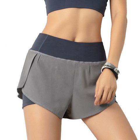 Women's Casual Sports Solid Color Chemical Fiber Blending Polyester Active Bottoms Baggy Shorts