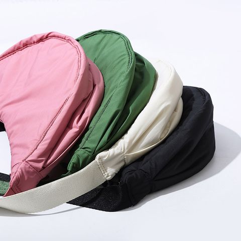 Women's Small Nylon Solid Color Streetwear Dumpling Shape Zipper Crossbody Bag