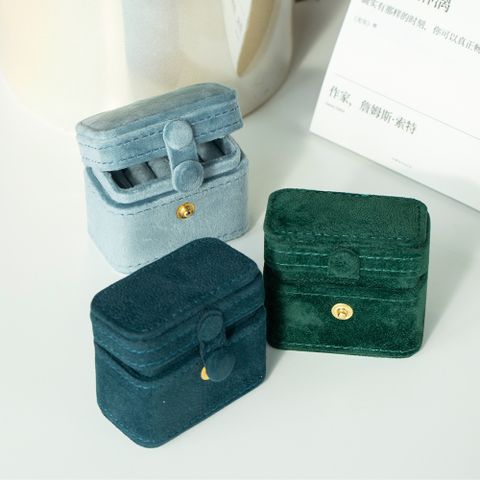 Casual Retro Solid Color Pu Leather Flannel Wholesale Jewelry Boxes