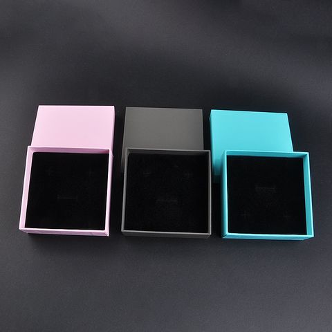 Classic Style Solid Color Paper Wholesale Jewelry Boxes