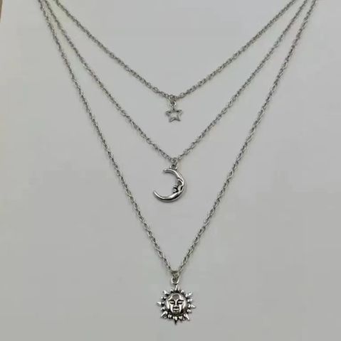 Casual Sun Star Moon Alloy Plating Unisex Pendant Necklace
