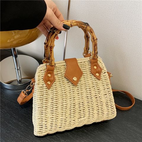 Women's All Seasons Straw Vacation Handbag