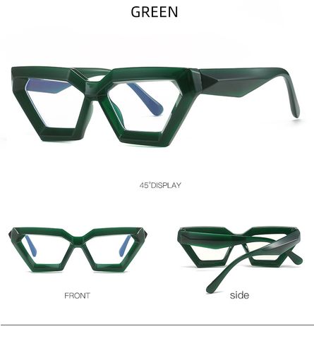 Casual Solid Color Ac Polygon Frameless Optical Glasses