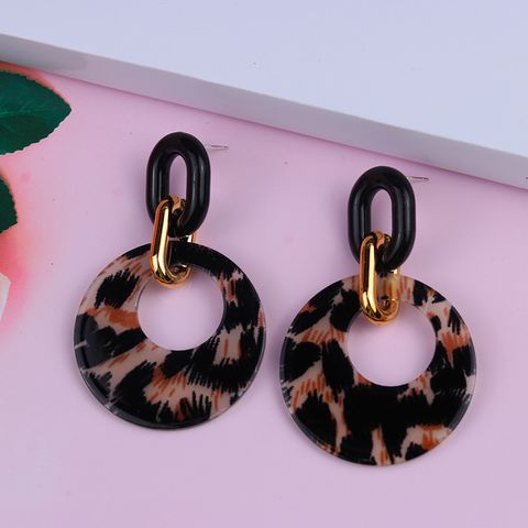 1 Pair Modern Style Round Arylic Drop Earrings