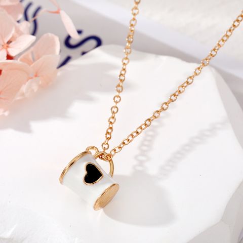 Cute Cup Heart Shape Alloy Plating Women's Pendant Necklace