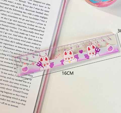 New Ruler Student Girl Heart A Scale Office Culture And Education New Style Cute Cartoon 15cm Ruler Wholesale