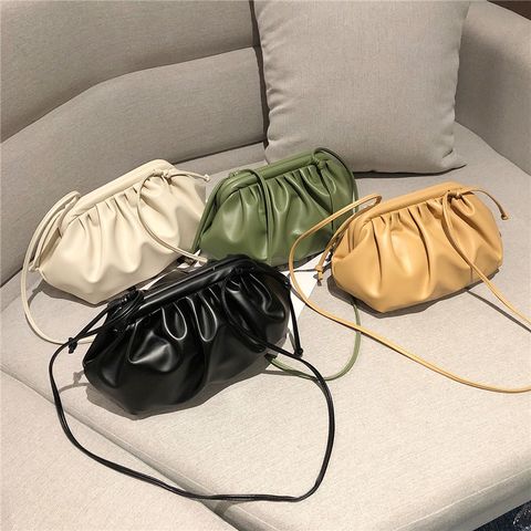 Women's Small Pu Leather Solid Color Streetwear Square Magnetic Buckle Shoulder Bag Handbag Crossbody Bag