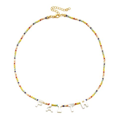 Bohemian Letter Glass Shell Beaded Women's Necklace
