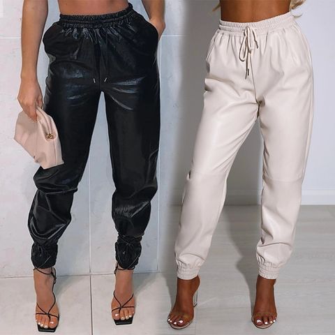 Women's Street Simple Style Solid Color Full Length Casual Pants Harem Pants