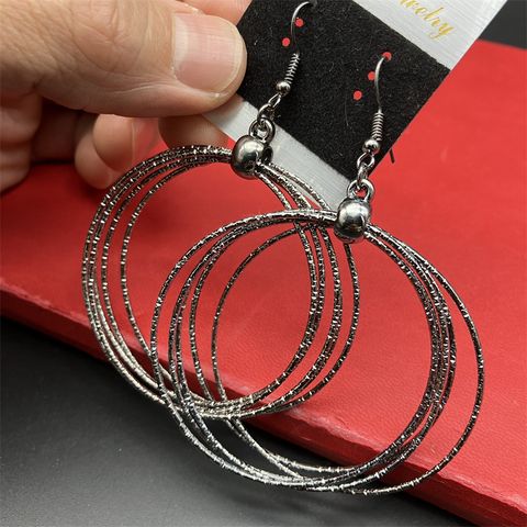 Exaggerated Round Alloy Plating Women's Earrings
