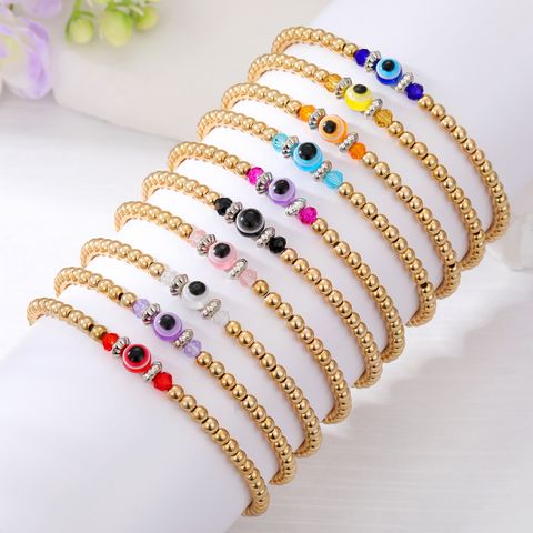 Casual Tropical Round Alloy Resin Beaded Women's Bracelets