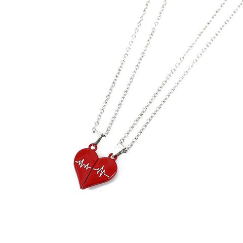 Fashion Heart Shape Alloy Plating Unisex Pendant Necklace 1 Piece