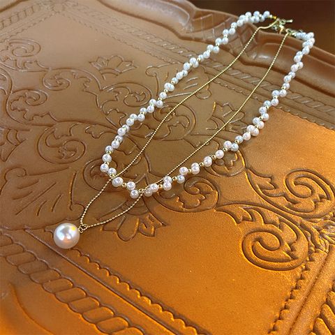 Simple Style Commute Heart Shape Alloy Inlay Zircon Women's Pendant Necklace Necklace