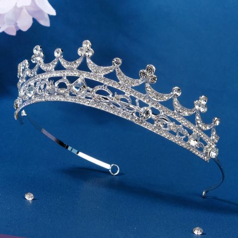 Retro Crown Alloy Diamond Crown