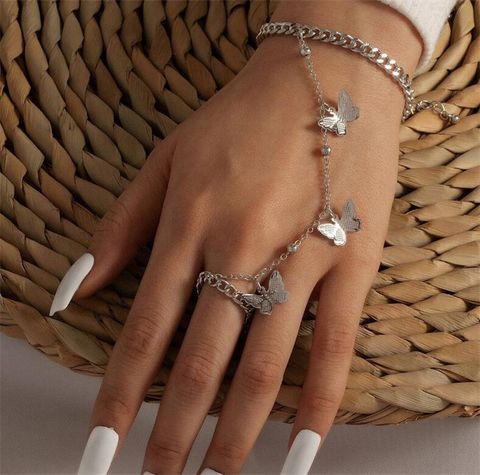 Elegant Bogenknoten Legierung Überzug Künstliche Perlen Frau Charm Ring