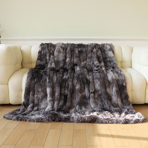 New Blanket Plush Double-layer Blanket Nordic Style Sofa Blanket Tie-dyed Casual Blanket Source Manufacturer