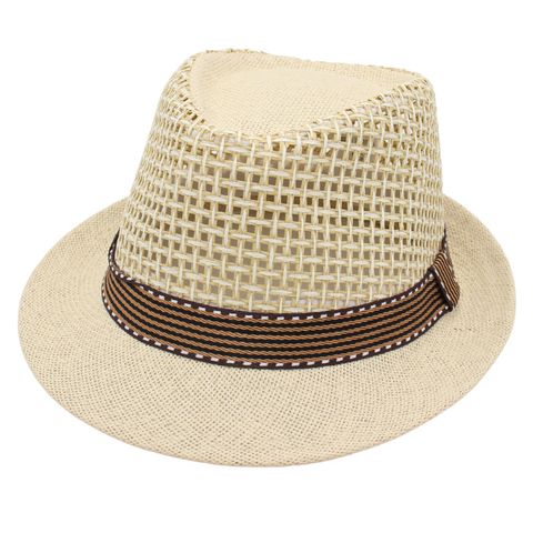 Unisex Elegant Basic Solid Color Wide Eaves Straw Hat