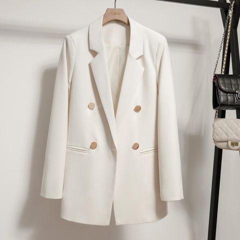 Women's Long Sleeve Blazers Pocket Classic Style Solid Color