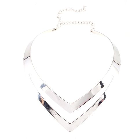 Wholesale Jewelry IG Style Heart Shape Iron Plating Necklace