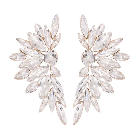 Elegant Luxurious Geometric Alloy Inlay Glass Stone Women's Ear Studs