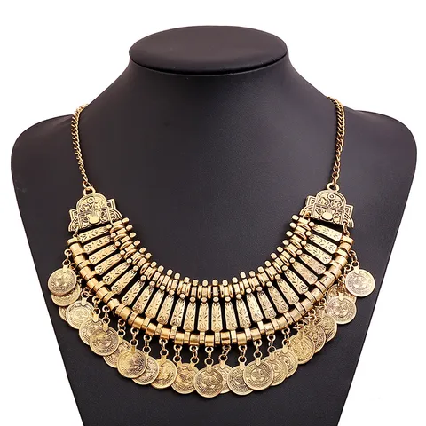 Retro Exaggerated Coins Alloy Plating Women's Necklace