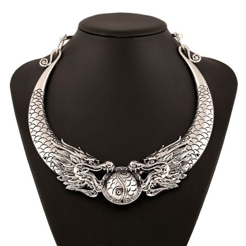 Retro Ethnic Style Peacock Dragon Zinc Alloy Plating Women's Necklace