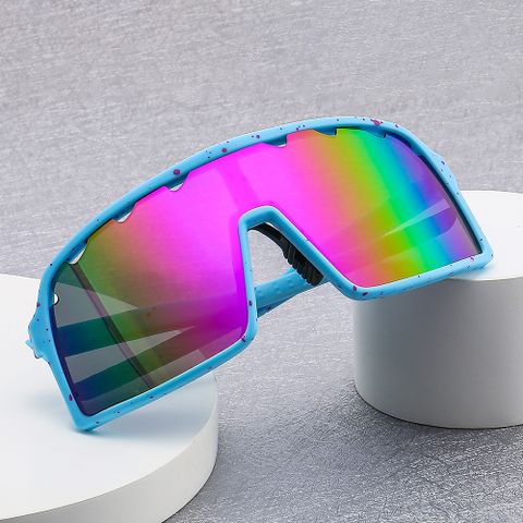 Streetwear Geometric Pc Square Full Frame Sports Sunglasses