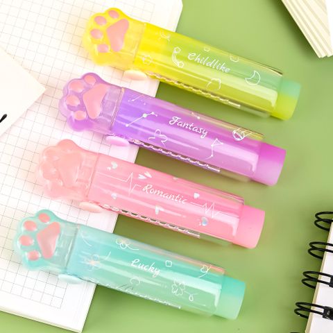 Cute Cat Claw Dream Jelly Eraser Wipe Clean Retractable Push-pull Eraser Traceless Correction Eraser