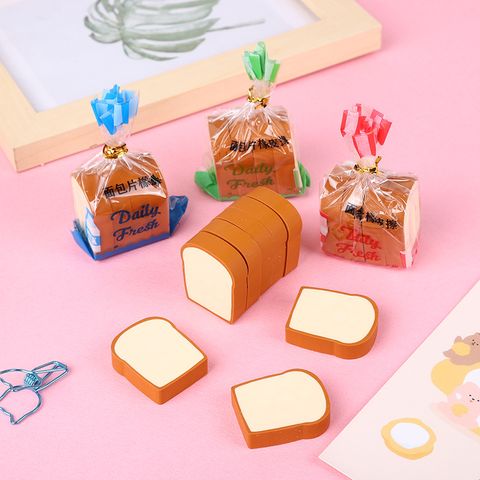 Creative Cartoon Toast Bread Eraser Student Modified Eraser Clean Large Eraser Children's Prizes