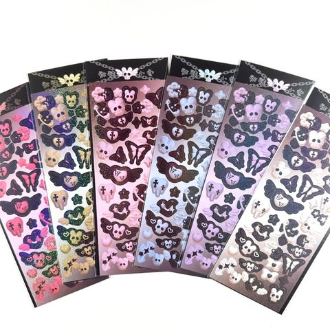 Coisini Original Skull Rabbit Modeling Stickers Sweet Asian Style Love Cross Goo Card Hand Account Laser Stickers