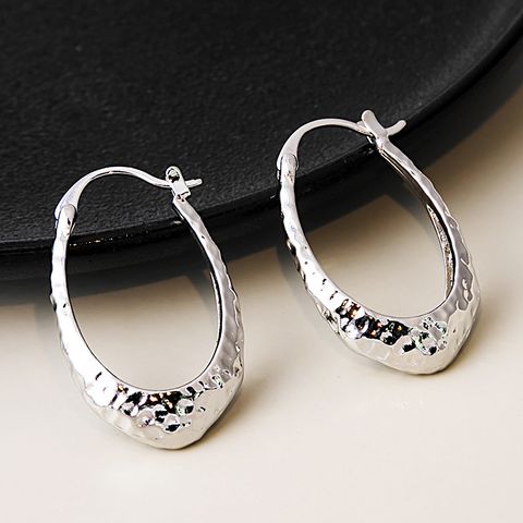 1 Pair Vintage Style Geometric Alloy Silver Plated Earrings