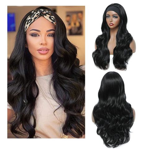 Women's Simple Style Casual High Temperature Wire Side Points Long Curly Hair Wigs
