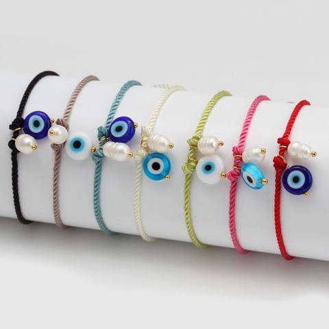 Simple Style Devil's Eye Plastic Rope Braid Women's Bracelets
