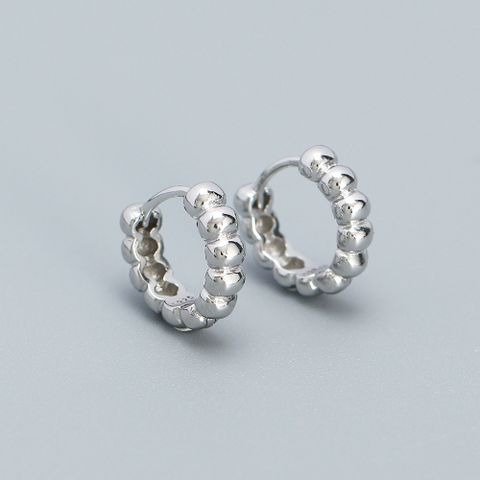 1 Pair Simple Style Geometric Plating Sterling Silver Earrings