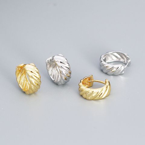 1 Pair Simple Style Geometric Sterling Silver Earrings