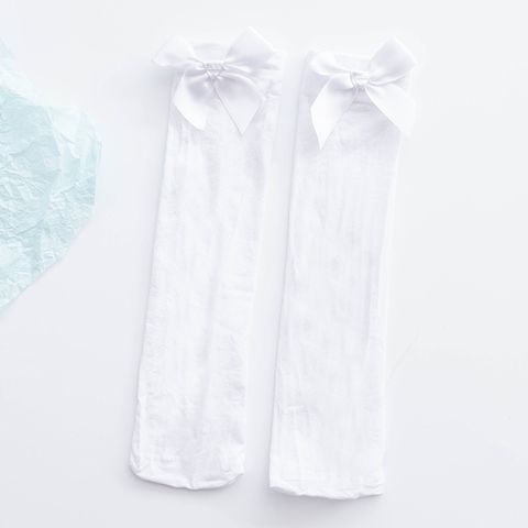 Women's Sweet Solid Color Velvet Nylon Spandex Crew Socks A Pair