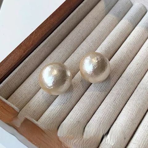 1 Paar Dame Perle Überzug Gemischte Materialien Ohrstecker
