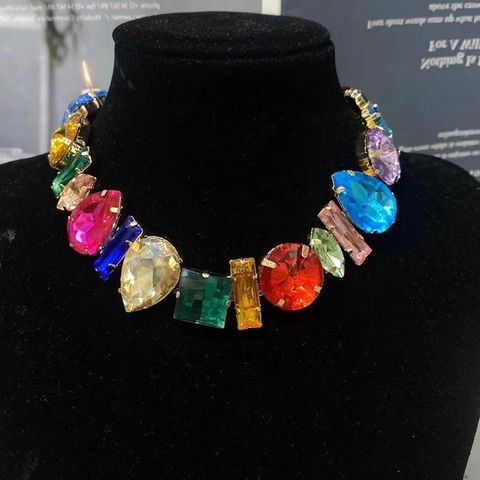 Lady Geometric Rhinestone Women's Bracelets Necklace