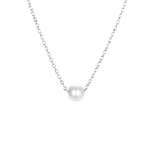 Lady Classic Style Geometric Imitation Pearl Alloy Women's Pendant Necklace