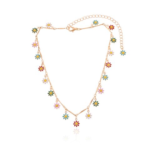 Vacation Flower Alloy Copper Women's Pendant Necklace
