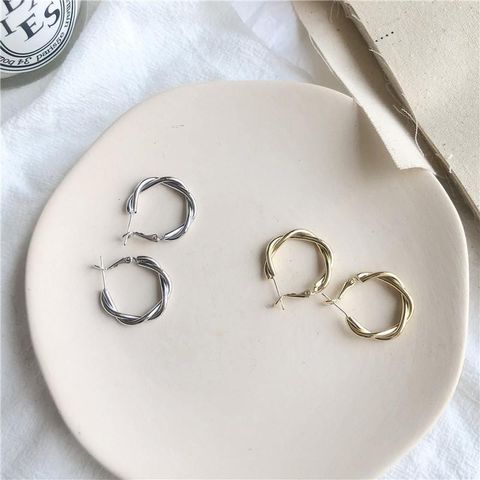 1 Pair Simple Style Geometric Plating Alloy Earrings