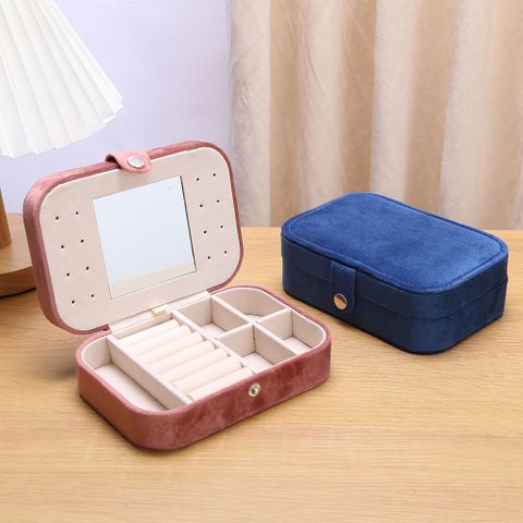 Classical Solid Color Flannel Wholesale Jewelry Boxes
