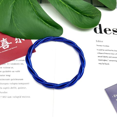 Simple Style Solid Color Silica Gel Women's Buddhist Bangle