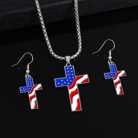 Ethnic Style National Flag Alloy Women's Earrings Necklace